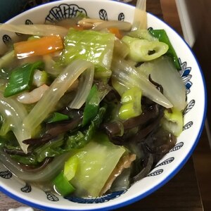 あっさり味のきくらげと白菜のとろとろあん